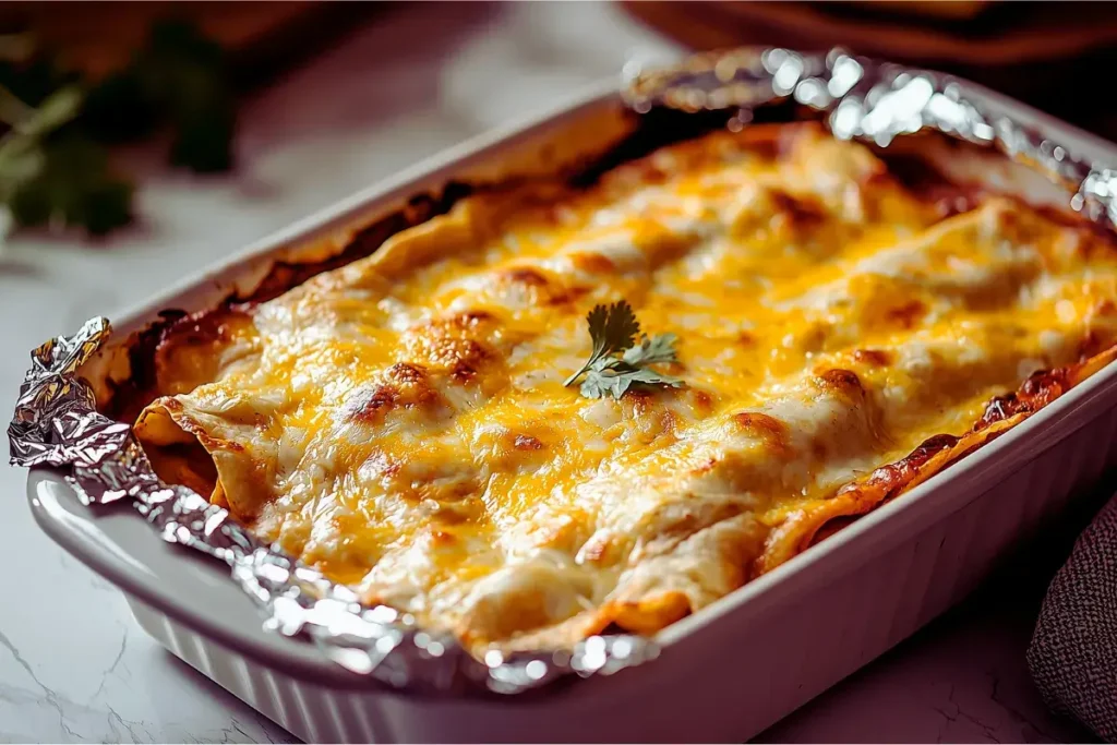Should you bake enchiladas covered or uncovered?