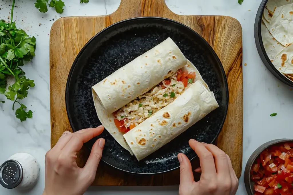 Should flour tortillas be fried before making enchiladas?
